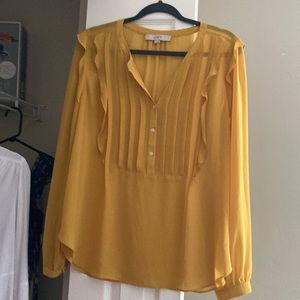 Loft mustard in color blouse